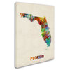 Trademark Fine Art Michael Tompsett 'Florida Map' Canvas Art, 24x32 MT0322-C2432GG